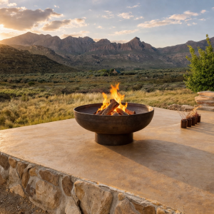 Deep Dish with Base Steel Fire Pit